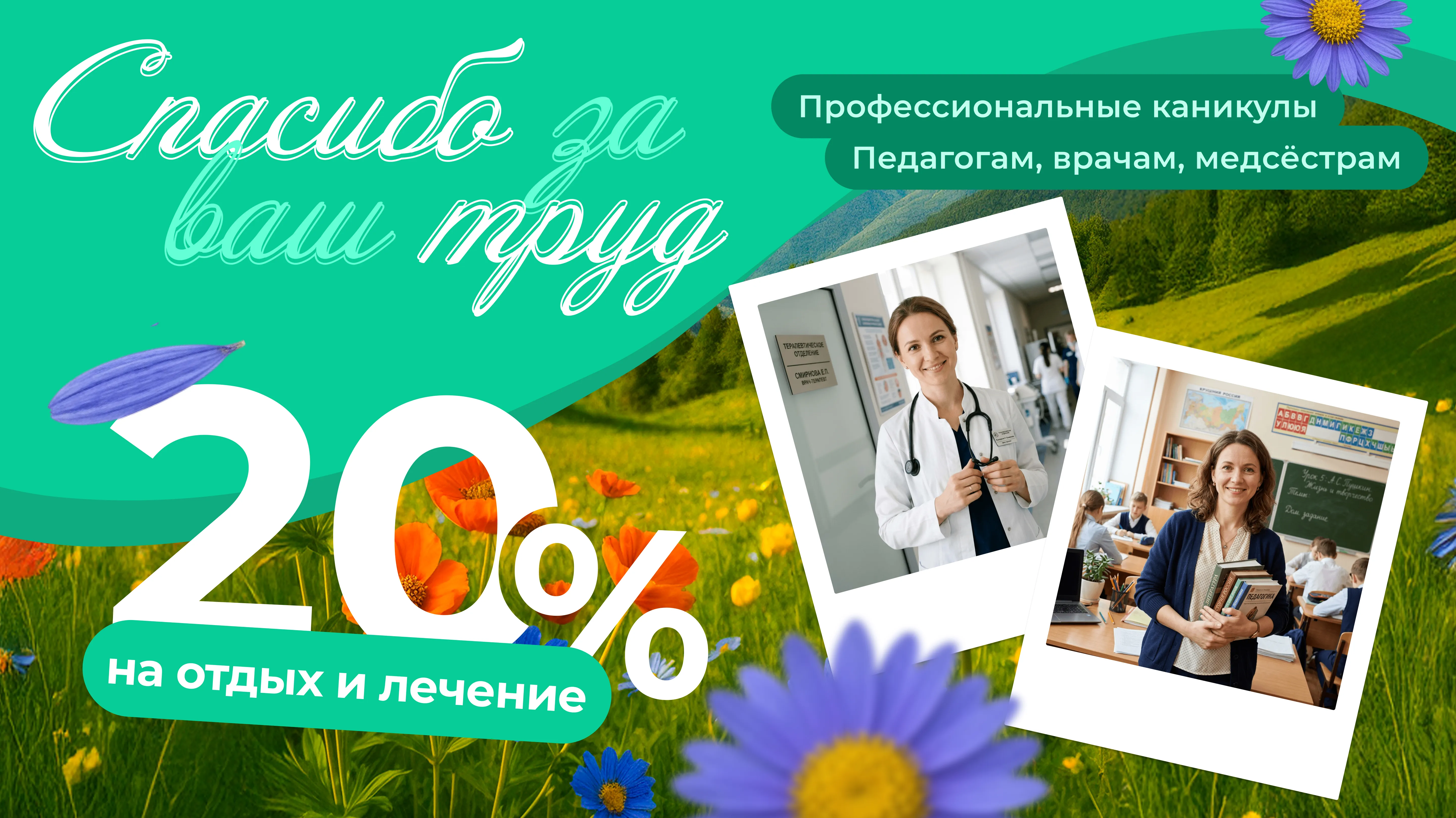 скидка учителям и врачам в санатории
