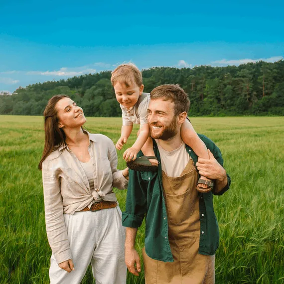 семья на природе