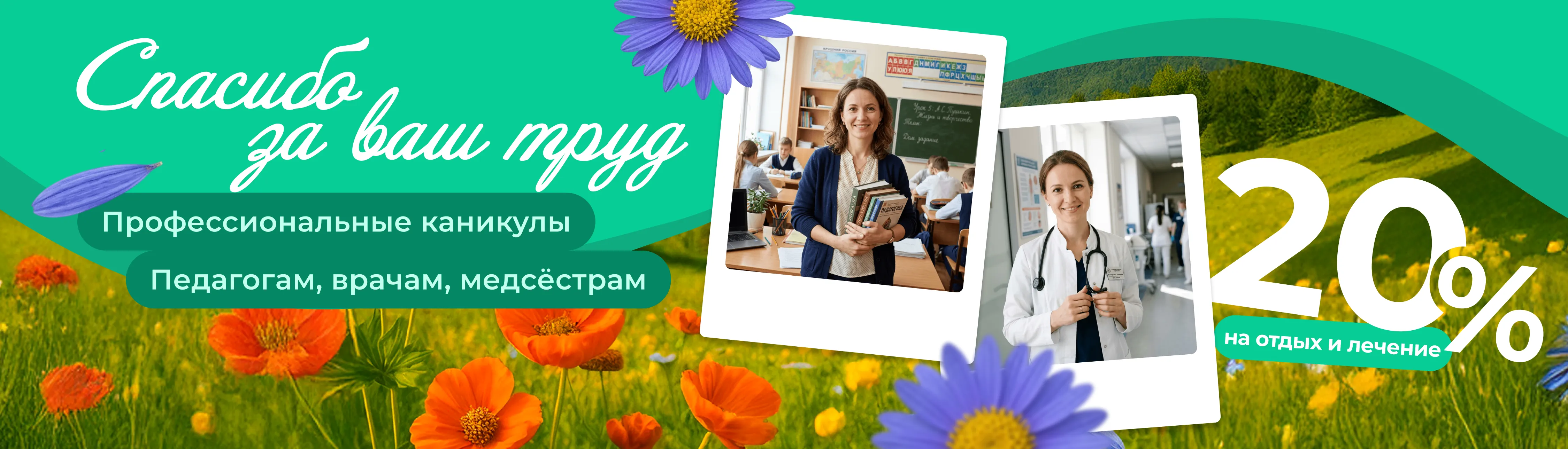 скидка учителям и врачам в санатории