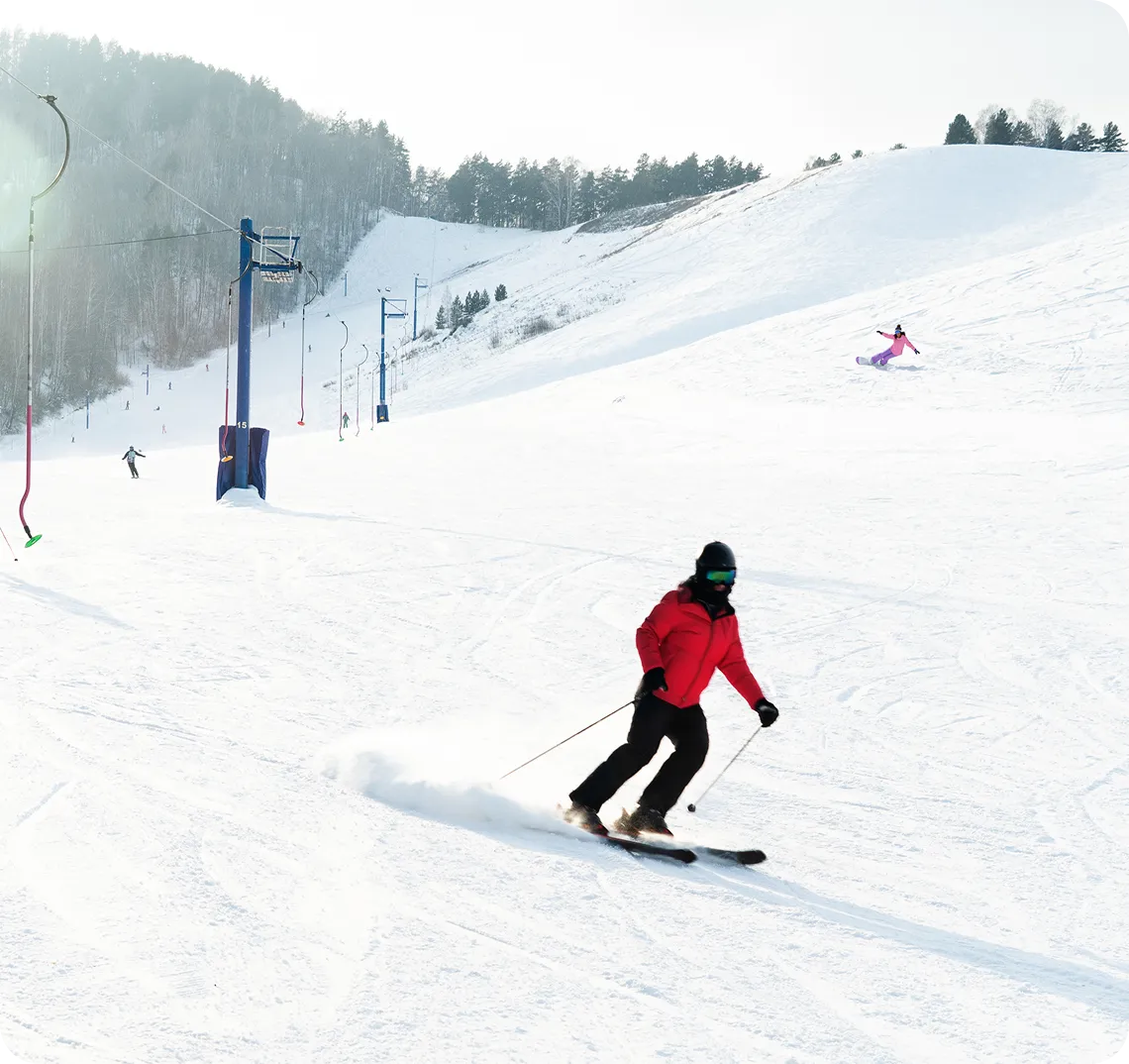 горнолыжка закрытый сезон баннер