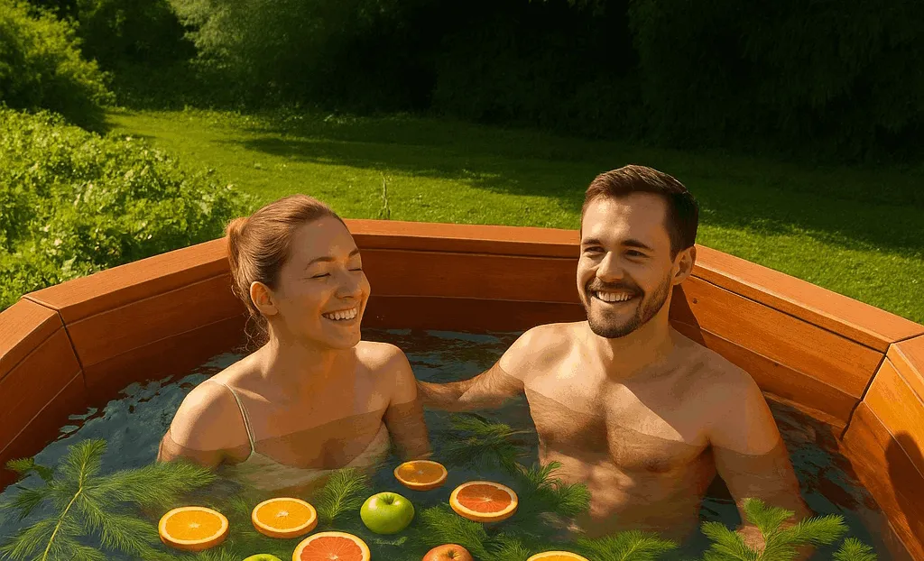 два человека в чане