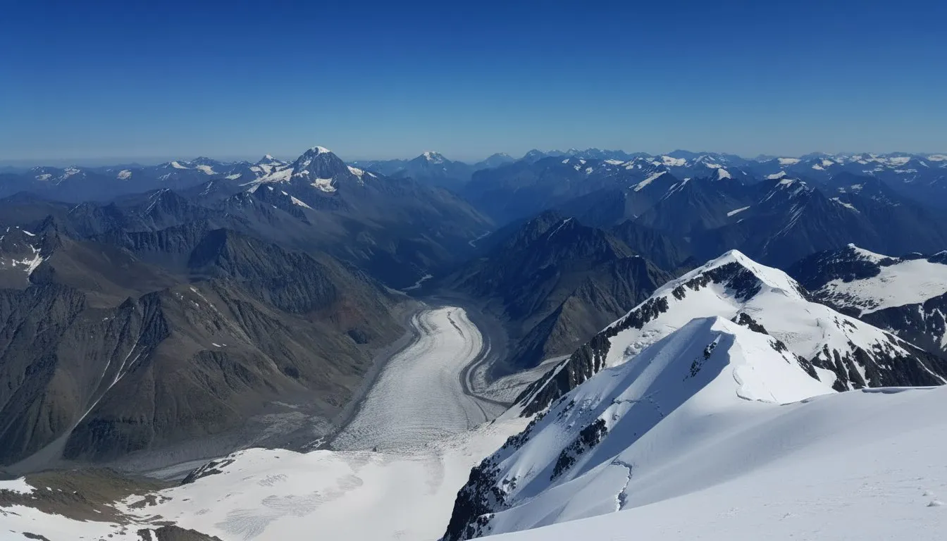 заснеженные горы