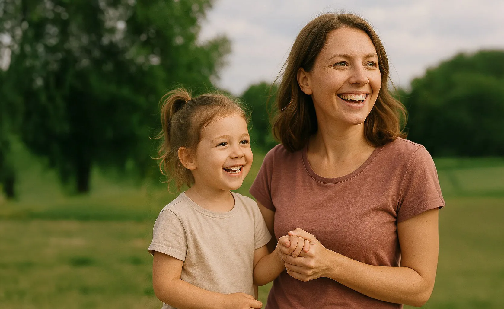 девочка с мамой